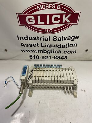 SMC EX260-SEN1 Ethernet/IP 13 Valve Manifold w/ (10) SY5201R-5U1 Valves