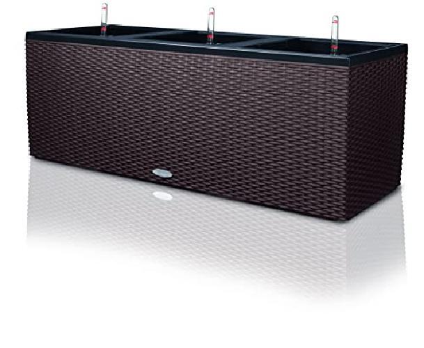 Lechuza Trio Cottage 40 Vaso Fioriera in Resina per Piante Set Completo, Caffe'