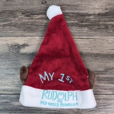 Rudolph The Red Nosed Reindeer My First Christmas Santa Baby Hat Holiday