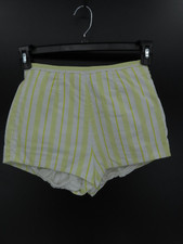 Vintage Mid Century Yellow and White Bikini Bathing Suit Bottom Only