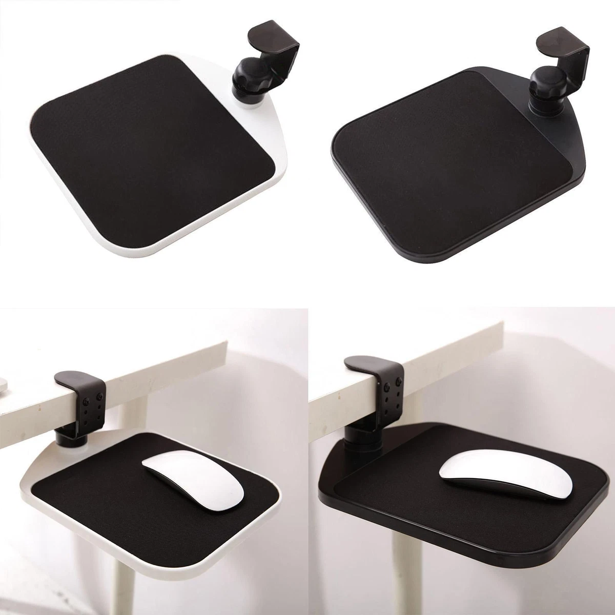Adjustable Mouse Platform Clamp On Under Desk Mouse Extender Tray for Office