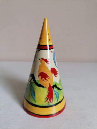 Clarice Cliff Tribute "Paradiesvogel" konisches Zuckersieb - Terry Abbotts