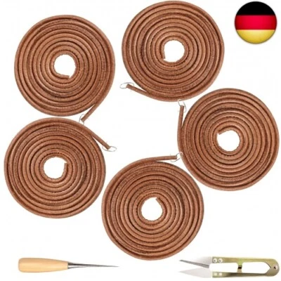 NOTHERS 5 STK 183cm Riemen Nähmaschine Gürtel, 5mm Rund Leder Antriebsriemen mit N