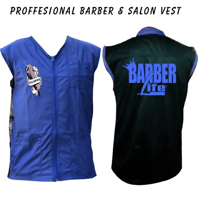 Barber vest,Barber jacket,barber stylist vest,Black vest M to 3xl size 