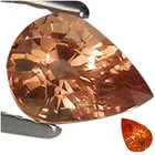 1.15 Ct Natural Color Change Garnet Gemstone Peach to Brown Color Pear Cut — photo 1