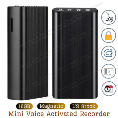 16GB Spy Mini Digital Voice Activated Recorder Hidden Audio Recording ...