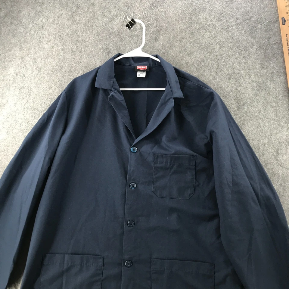 Red Kap Mens Blue Button Front Utility Shirt Jacket Work Casual KP14NV5 Size 48R - Image 3 of 4