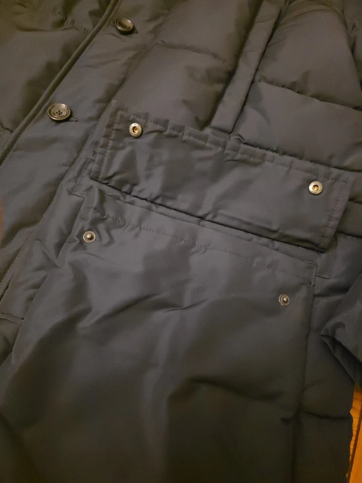 Zara Men's Warm Winter Coat. Navy. XXL. Fur Lined Detachable Hood. Ex Condition - Image 3 of 4