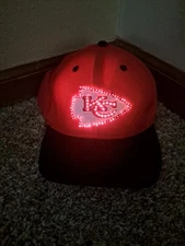 💥Vintage Kansas City Chiefs Blinking Cap Snapback Hat 90s KC Logo 7 💥