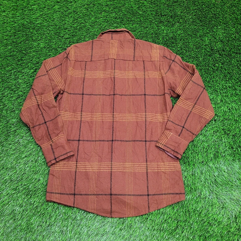 Camisa vintage años 90 Western a cuadros con botones pequeña 19x29 marrón Foto 2 de 4