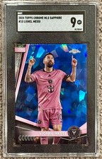 Lionel Messi Sapphire SGC 9 MINT SSP  2024 Topps Chrome Argentina, Inter Miami