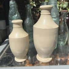 Pair skittle  stoneware ink bottles