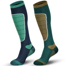 Merino Wool Ski Socks, Cold Weather Socks for Snowboarding, Snow, Winter,