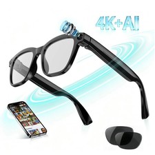 AI Smart Glasses Real Time Translation 8MP Camera Image Recognition 4K HD Video*