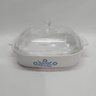 Corning Ware A-10-B Blue Cornflower 10" Casserole Dish w/ A-12-C Pyrex Lid VTG