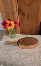 Vintage Revere Copper Silent Butler Tray With Wooden Handle Era 1950s