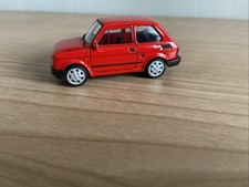 Welly Polski Fiat 126 Diecast Model Car Red, Classic, Scale 1:43, 8cm