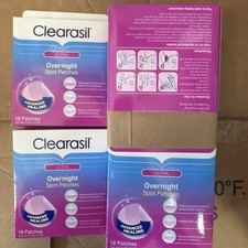 4 Boxes Clearasil Ultra Overnight Spot Patches 18-Count