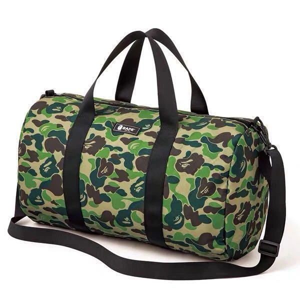 A BATHING APE (BAPE) Borsone mimetico verde scimmia da bagno BAPE A taglia grande novità omaggio Giappone