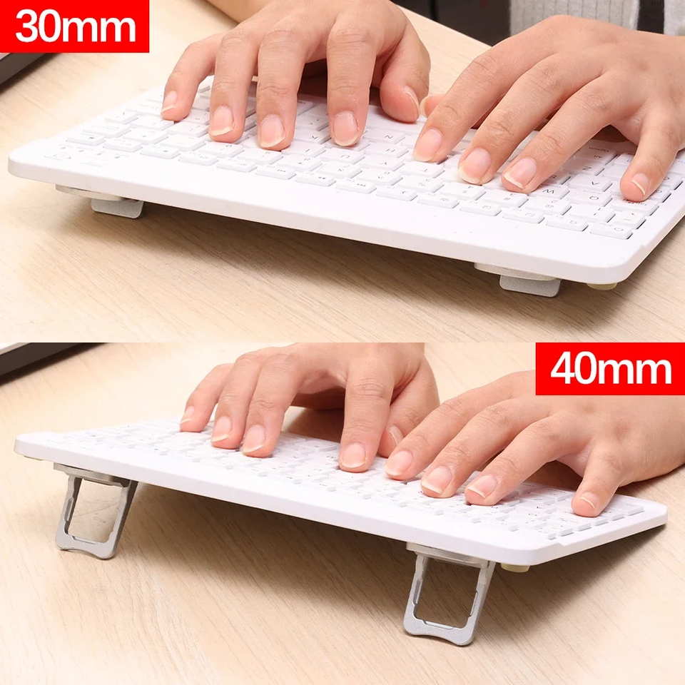 Mini Metal Foldable Laptop Stand Portable Computer Keyboard Riser Lift ...