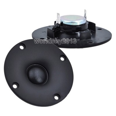 2pcs 75mm 3'' inch 6ohm 25W Silk Film Tweeter Car Audio Speaker Loudspeaker Horn 