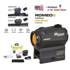 SIG SAUER Romeo5 Tread 1x20mm Closed 2 MOA Red Dot Sight W/2Mounts - SOR52001