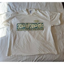 Vintage Jerzees Hawaiian Islands Brand Maui T-Shirt White Cotton XL Made in USA