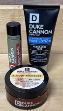 Duke Cannon Supply Co. Lot - Bloody Knuckles Hand Balm/Face Lotion/Lip Balm NEW