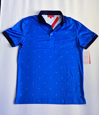 NWT Redvanly Mens S Ramey Golf Polo Shirt Blue Dot Stretch PUREpoly MSRP $110