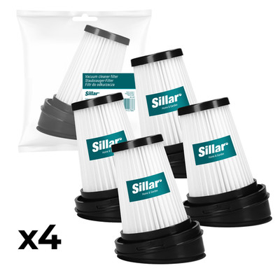 4x Ersatz HEPA-Filter für Stielstaubsauger ETA Gorenje Grundig Domo