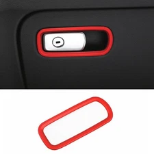 For Porsche Cayenne 2018-2022 Bright Red Passenger Storage Box Handle Trim Cover