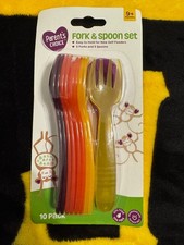 Parent's Choice Fork  Spoon Set, 10 Pack, 5 Each, Walmart Inc, BPA Free, New