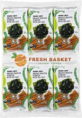 Trader Joe's Organic Roasted Seaweed with Sea Salt Healthy 12 PACKS