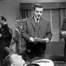 Jacques Martin and Jean Yanne in the program An equal three 1960s Old Photo