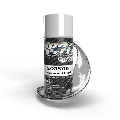 Spaz Stix Translucent Black Aerosol Paint, for Window Tint/Drop Shadows, 3.5oz