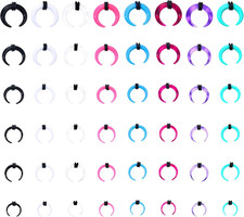 48Pcs Acrylic Septum Stretching Kit for Women Men Septum Pincher