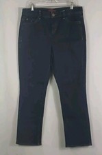 Tommy Hilfiger Hope Straight Jeans Women Size 16R Dark Blue Wash Denim 35 X 33