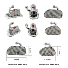 Orthodontic Buccal Tube 1st 2nd Molar Bracket Roth MBT 0.022 tubos de ortodoncia