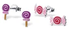 925 Sterling Silver Candy Sweets & Lollipops Stud Earrings & Gift Bag