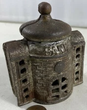 Antique Cast Iron Bank Building A C Williams