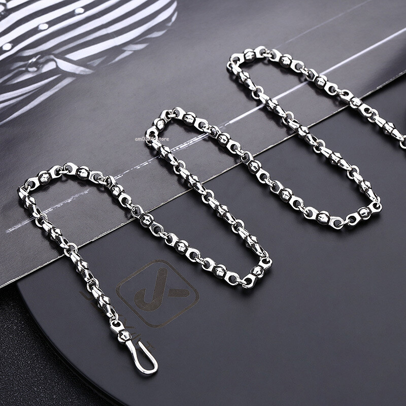 【美品】argue／SILVER.925 RicePerl NECKLACE 925 Sterling Silver Rope Chain Link Necklace Rhodium Plated