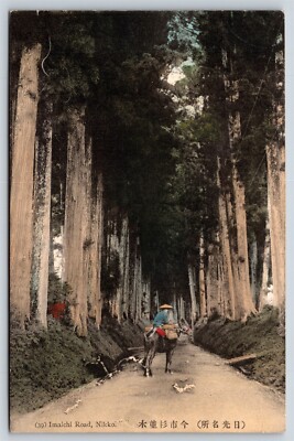 Japan, Nikko, Imaichi Road, DB Unposted Hand Tinted