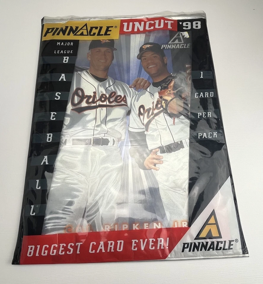 ENORME TARJETA DE BÉISBOL 18x13 sin cortar Pinnacle Chicago Cal Ripken Jr./ Roberto Alomar Foto 2 de 4