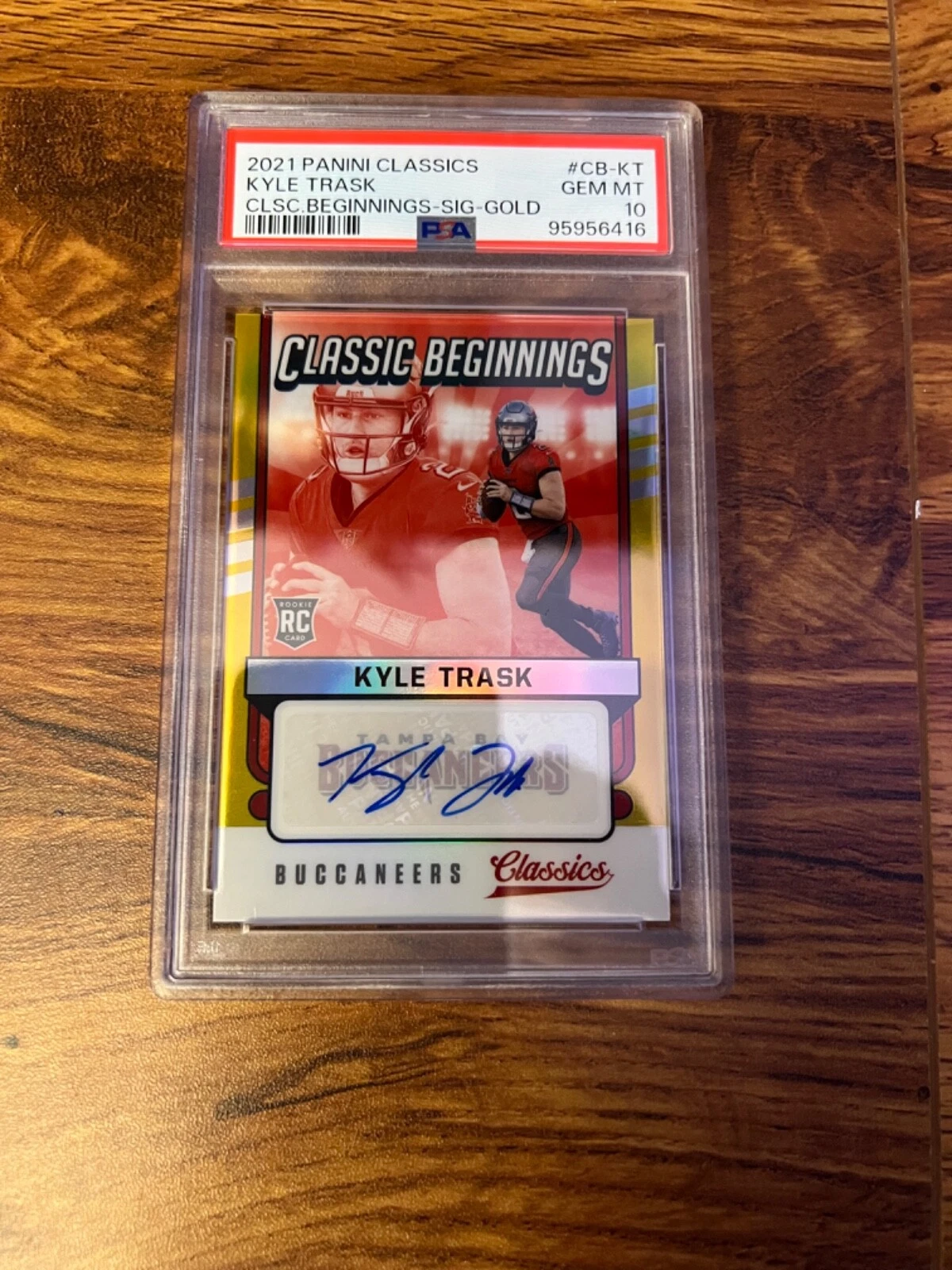 Kyle Trask Panini Classics Classic Beginnings #CBKT Signatures-Gold