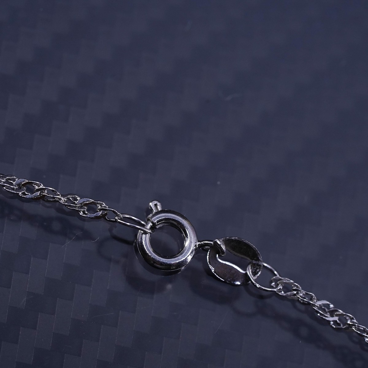 70's vintage silver925 necklace＆bracelet 18” 1.6mm, vintage sterling silver 925 twisted curb chain