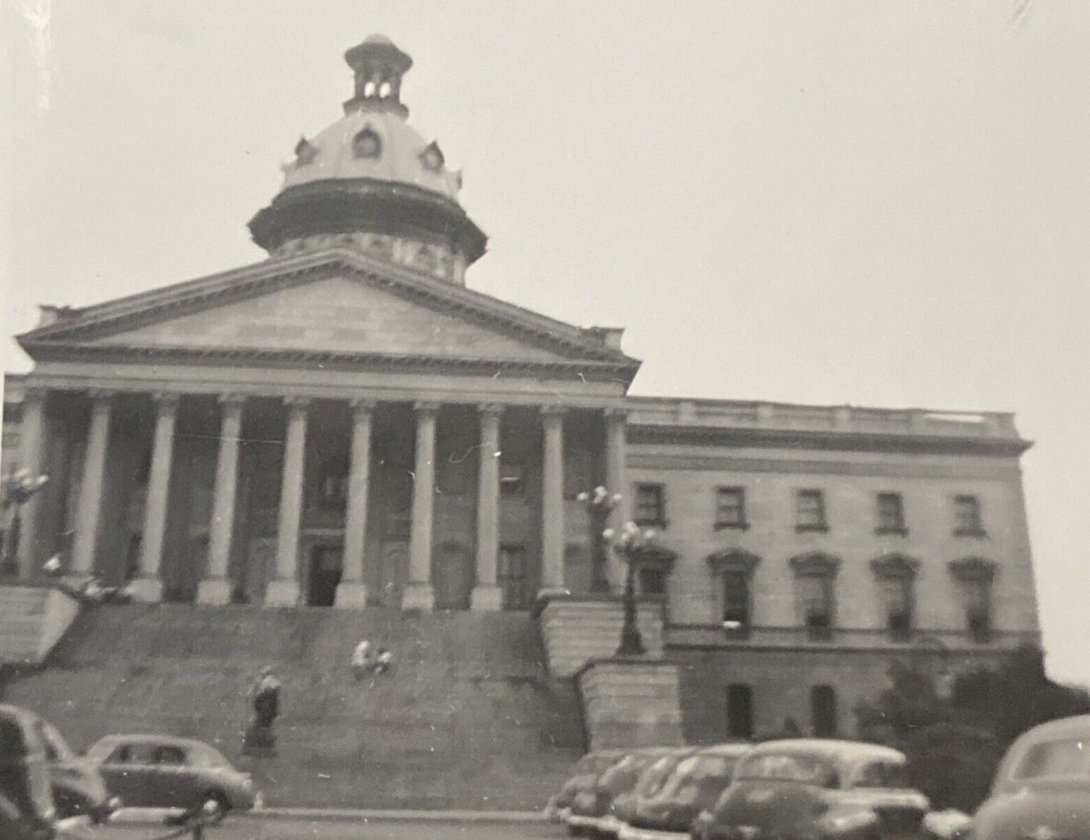 1944 State Capital Columbia South Carolina SC Parking Lot Cars Real Photo P16c21