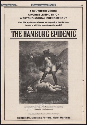 THE HAMBURG SYNDROME - Original 1977 Trade AD / poster_ Die Hamburger Krankheit