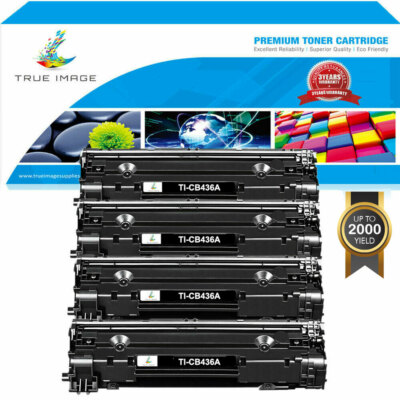 4 PACK 36A CB436A Toner Cartridge for HP LaserJet P1505n M1522n MFP M1120 M1120n