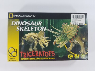 THAMES & KOSMOS PREHISTORIC SKELETON MODEL KIT TRICERATOPS NATIONAL GEOGRAPHIC
