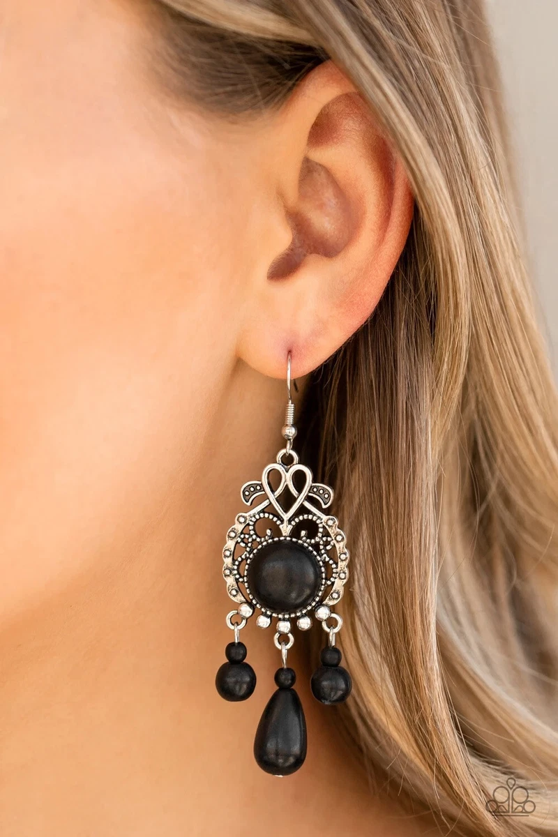 Paparazzi black best sale earrings